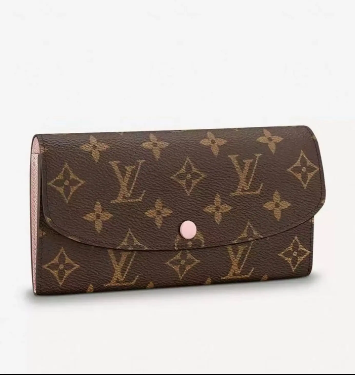 Pre-owned Louis Vuitton Monogram Pink Victorine Long Wallet