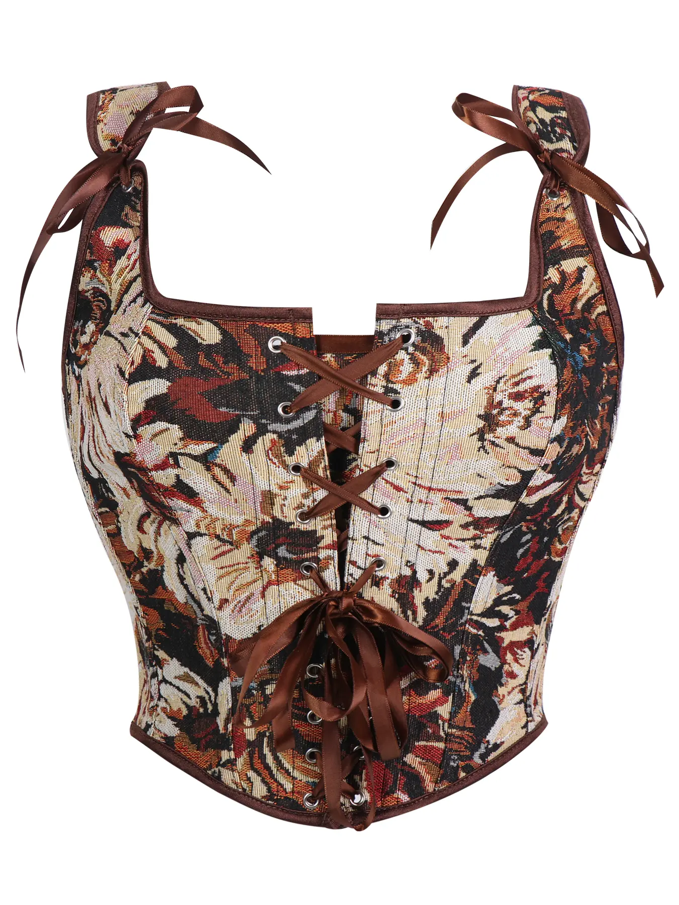 Big Size Corset Tops for Women Vintage-Floral Bustier,Renaissance Camisole Flower Gothic-Bustier Shapewear Overbust HH
