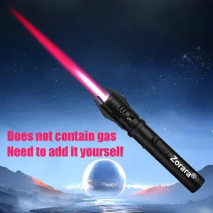 Zorara Camping Outdoor Windproof Lighter, Adjustable Straight Jet Flame Lighter, Large Jet Torch Lighter for Kitchen, Cooking, Fireplace, BBQ, Fireworks(Without Butane Gas)