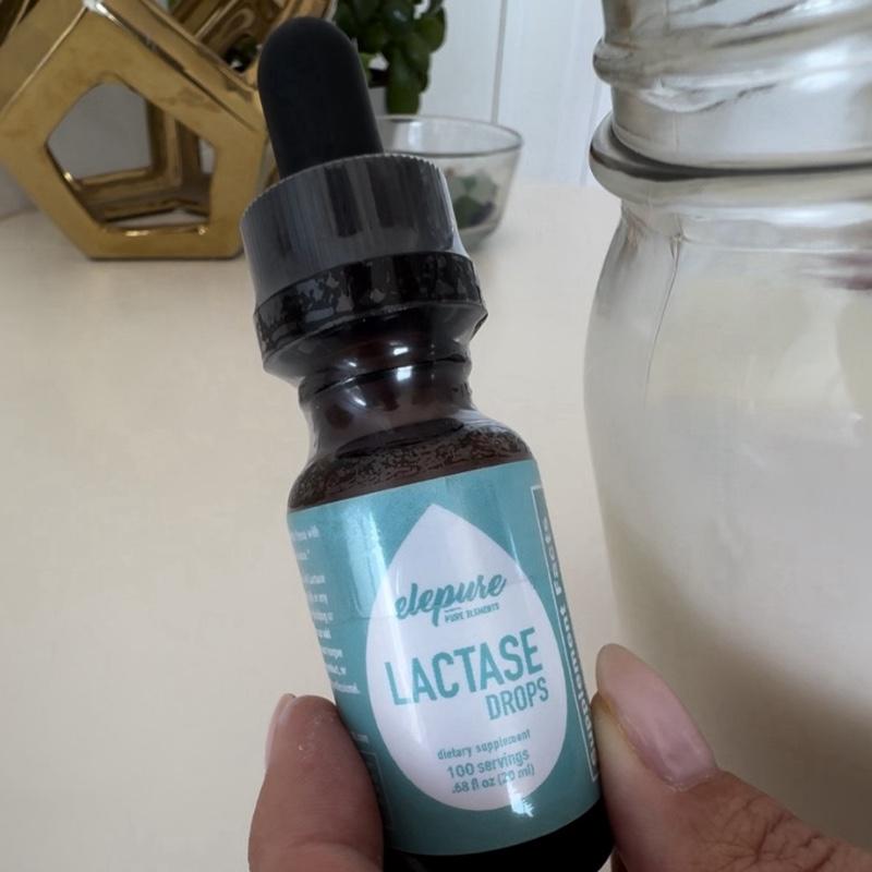 Lactose Intolerant Enzyme Drops – All-Natural, 100 Servings for Dairy Relief Milk Dietary