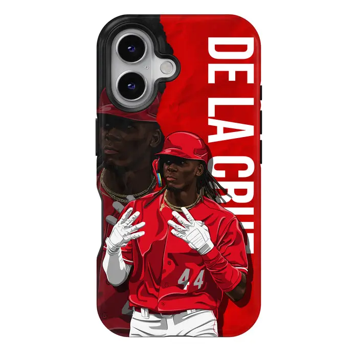 De La Cruz Star MagSafe Tough Phone Case, Shockproof Durable Baseball Cover, Dual Layer Armor Protection, Gift For iPhone Series (11 to 17 Pro Max)