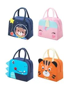 Cartoon Lunch Bag Large Capacity Bento Box, Handheld Lunch Pack for School, Cute Bento Bag, 1 Piece Set, Ideal for Kids