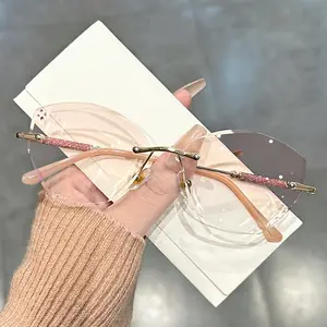 Fashionable Reading Glasses, Trendy Transparent Lens Eyeglasses for Women, Fashion Eyeglasses for Work, Trendy Casual Eyeglasses, Daily Clothing Decor, for Student Daily Use