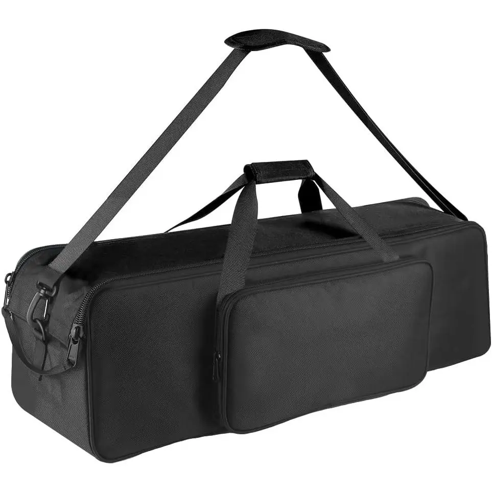Tripod Bag, 31.5x8.3x8.3in Thick Padded Tripod Carrying Case Heavy Duty, Mic Stand Bag with Double Zipper Tent Pole Bag with Large External Pocket Fits Tripod/Micphone stand up to 31 Inches