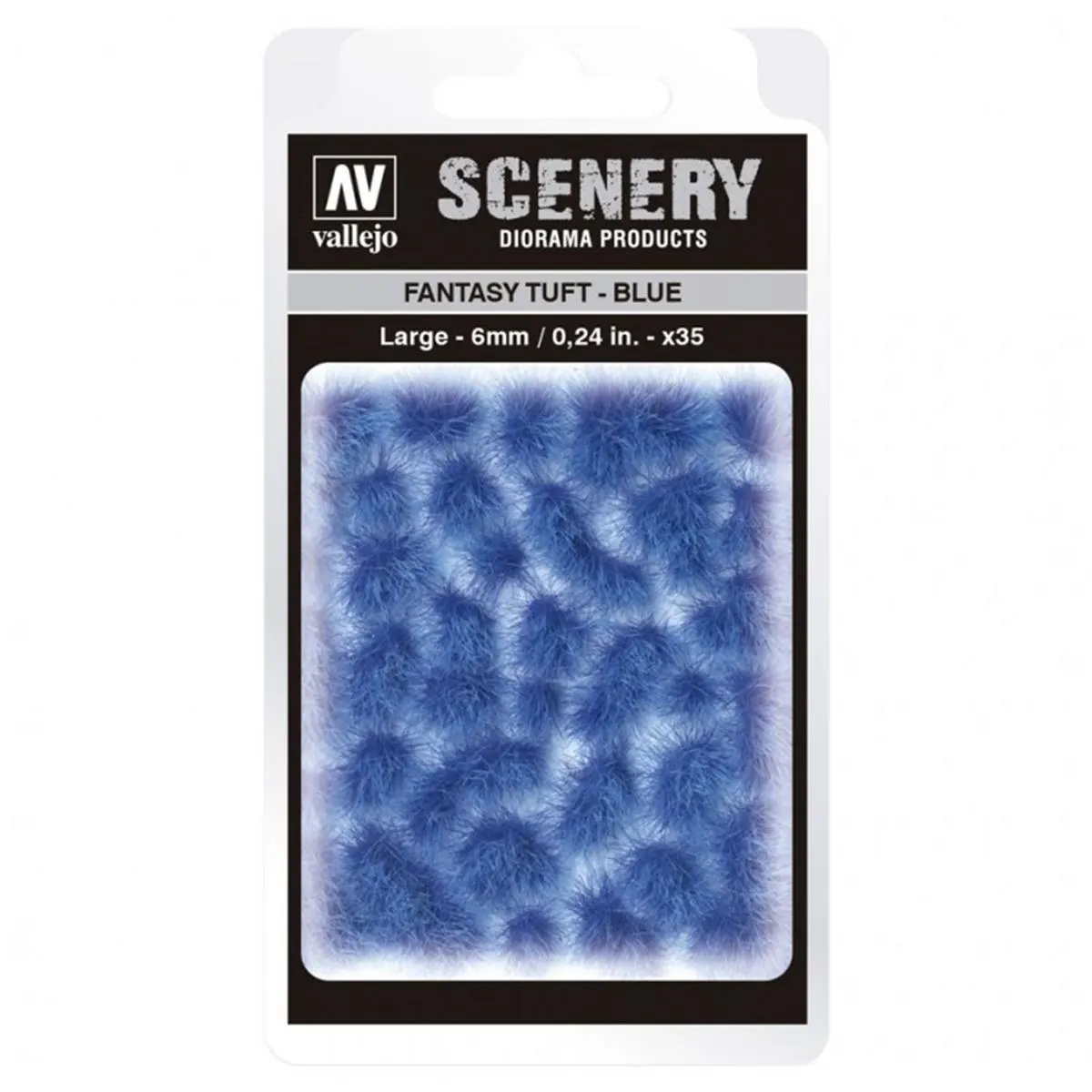 Acrylicos Vallejo  Fantasy Tuft Blue Large Scenery, Decor, Peel-Off Ease, Diorama Terrain, Self-Adherent