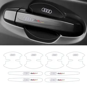 Car Door Handle Scratch Protection Film, Car Bowl Protector Sticker, Anti-Scratch Dirt Resistant Decorative Film, Audi Car Door Protective Accessories, Car Decals