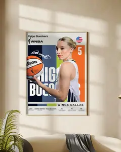 Paige Bueckers Poster, Wall Print, Women Basketball, Dallas Poster, Women's Hoops Decor, Gift for Basketball Fans (NoFrame)