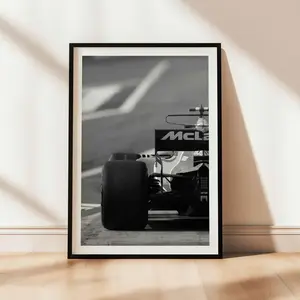 McLaren F1 Car Poster: Black and White Race Car Photography (Digital Download)