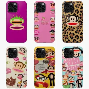 Paul Frank Julius Monkey Two-In-One Drop-Resistant Mobile Phone Case Protection, Shockproof For IPhone 17-12, Pro Max, Pro Plus, and Samsung S25 24 23 Safety Case