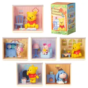 Disney Winnie the-Pooh Home Moments Collection Figure Surprise Box, Cute Decorative Figurines,Captures Cozy Home-Themed Scenes of Pooh,Perfect for Winnie-the-Pooh Fans & Collectors