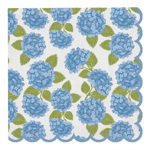 Mary Square Hydrangea Cocktail Napkins - 20 ct.