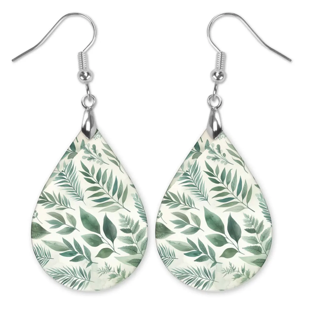 Sage Green Teardrop Earrings