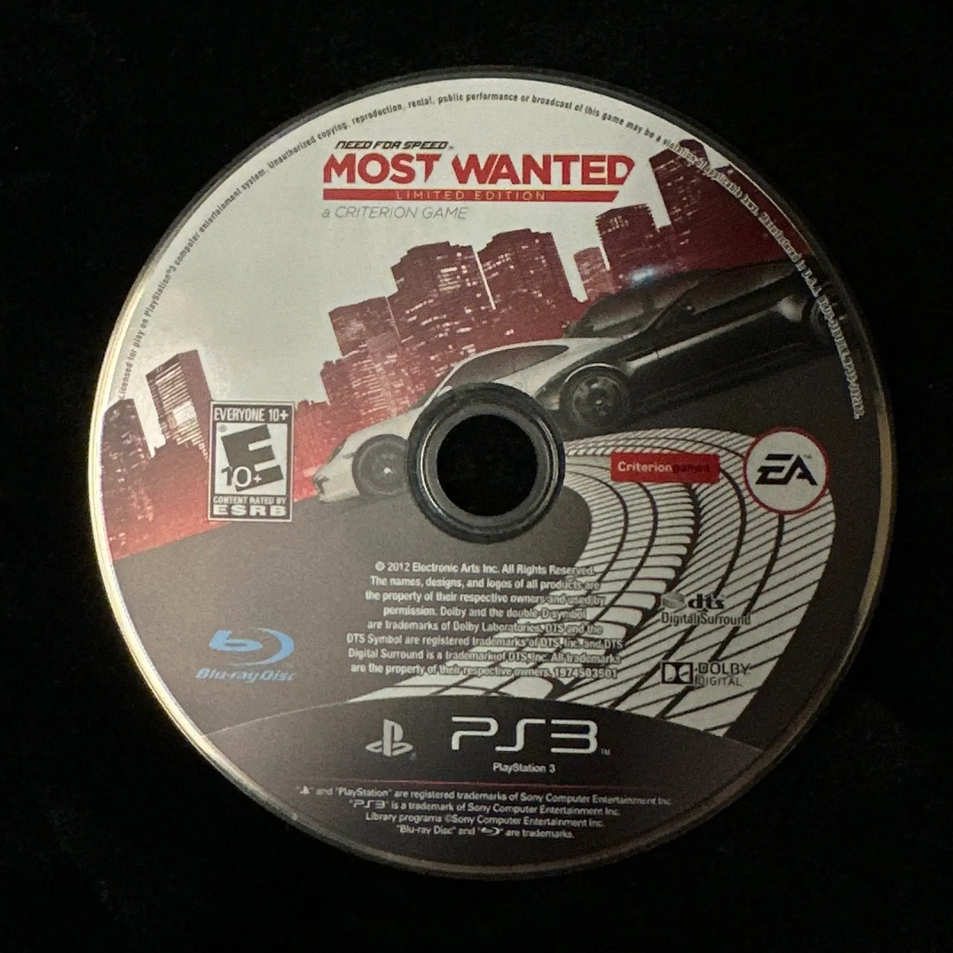 Need for Speed Most Wanted for PS3 (loose disc)