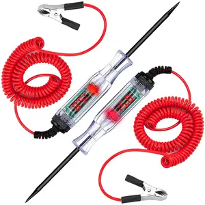 Automotive Test Light, LED Digital Circuit Tester, DC 3V-48V Auto Electric Tester Pen Tool with Extended Spring Wire for Checking Vehicle Car Truck Motorcycle Boat Fuses and Battery Voltage