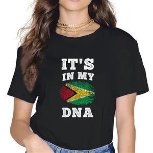 100% Cotton Unisex Its In My DNA Guyana Flag Guyanese T-Shirt