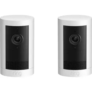 Ring Floodlight Cam Plus Outdoor Wired 1080p Surveillance Camera White