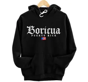 Puerto Rico Boricua Vintage Puerto Rican Flag Pride Pullover Hoodie