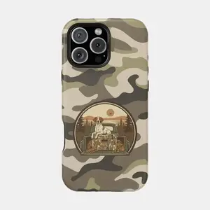 Camo Hunting Dog iPhone Case: Magnetic, Impact-Resistant