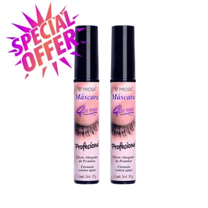 2 PACK - Prosa Mascara 4 IN 1 Professional Silicone Brush Waterproof Formula 0.39 oz (11g) Mexico