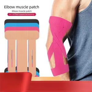Pre-cut Professional Fitness Muscle Patches for Elbow Protection, Elastic Bandage Muscle Patches for Wholesale in Sports