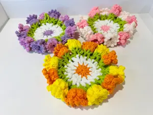 crochet flower cute coaster tea coaster Halloween gift Christmas gift for girl  birthday gift