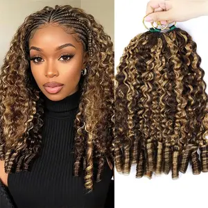 P4/27 Highlight Burmese Curly Hair Pre-Separated Feather Crochet Human Hair for Miracle Knots 50g/Pack #SummerWins #DealsForYouDays