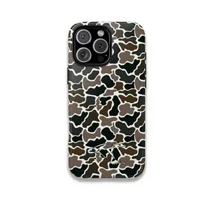 Vintage Duck Camo Print Tough Smartphone Case for 16 Pro Max - Shockproof Cellphone Accessory, Handheld Shell, Men's Gift for Boyfriend