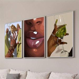 modernist canvas wall art set, african women decorative posters, bedroom home decoration, perfect perfectionism poster, no frame required