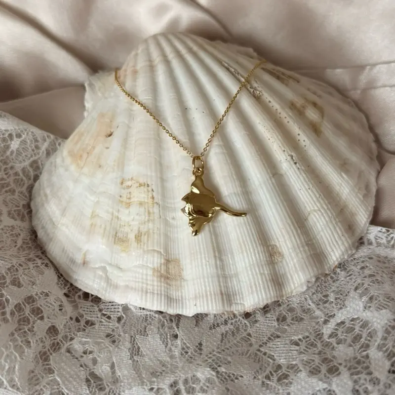 18k Gold Plated Manta Ray Necklace