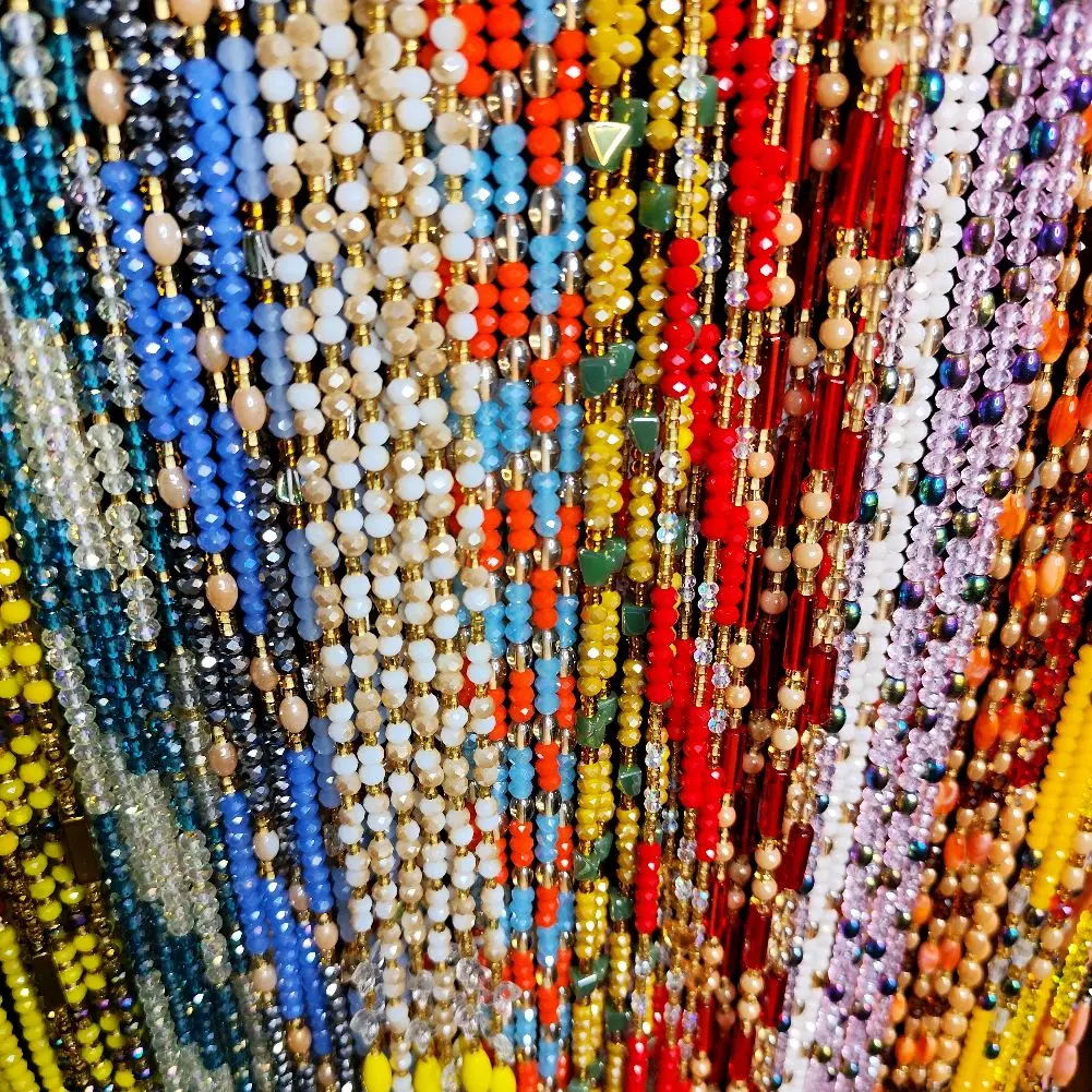Waistbead on Sale - Crystal Waistbeads for Women Daily Use Multiple Varieties Colorful Beads for Women's Fashion Accessories.