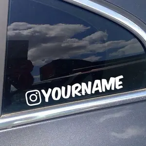 Automotive Labling Custom Instagram Logo Decal for Car Windows Personalized Name Sticker
