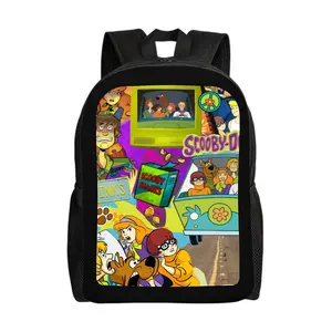 Scooby-Doo-Backpacks for Girls, Cute School Backpack, Aesthetic Bookbag for Teens, Lightweight Classic Backpack for Travel, Work, Picnic A-4 Spacious Anime Ip Design
