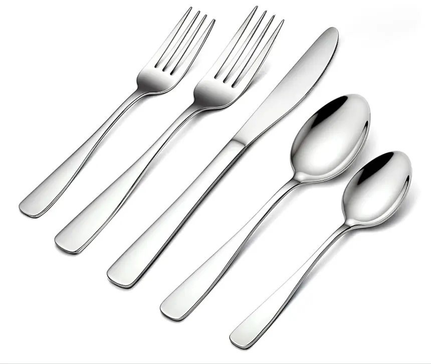 BEWOS 20 Piece Silverware Set - Stainless Steel Silverware Sets for 4 Include Spoon, Forks, Knives, Mirror Polished Flatware Set for Home, Kitchen, Restaurant, Dishwasher Safe