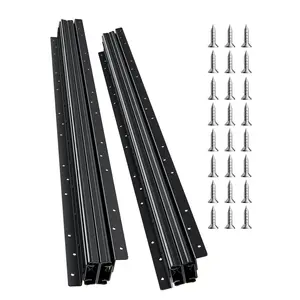 fathersdaygift VEVOR Undermount Drawer Slides, 32 inch, Full Extension Ball Bearing Under Stair Cabinet Rails, 260 LB Load Capacity Heavy Duty Bottom Stair Cabinet Glides Track Runners, for DIY Replacement, Black