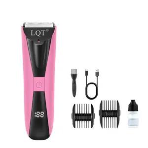 Mini Pink Rechargeable Hair Clipper Kit by LQT, Lightweight Cordless Trimmer Ideal for Travel & Household DIY Haircut