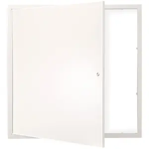 VEVOR Access Panel for Drywall & Ceiling, 24 x 24 Inch Plumbing Access Panels, Reinforced Access Door, Heavy-Duty Steel Wall Hole Cover, Easy Install Removable Hinged Panel for Wiring & Cables, Silver