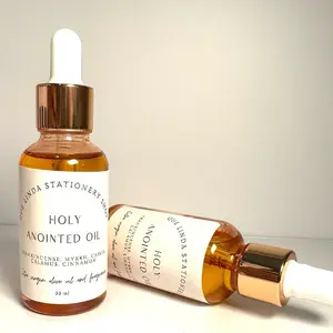 Holy Anointing Oil | Fragrance Oil | Blessed Oil - 30 ml Glass Dropper with Frankincense, Myrrh, Cassia, Calamus & Cinnamon - BPA-Free & Lead-Free