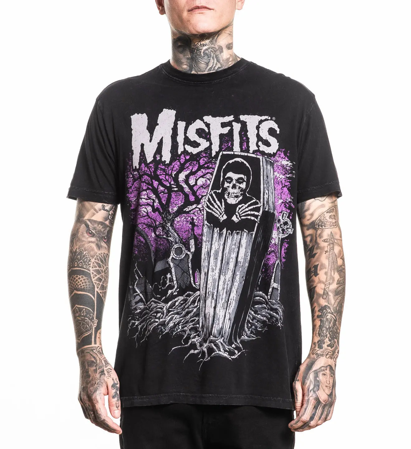 Affliction Men's T-shirt Misfits Crypt Affliction Men's T-shirt Misfits Crypt