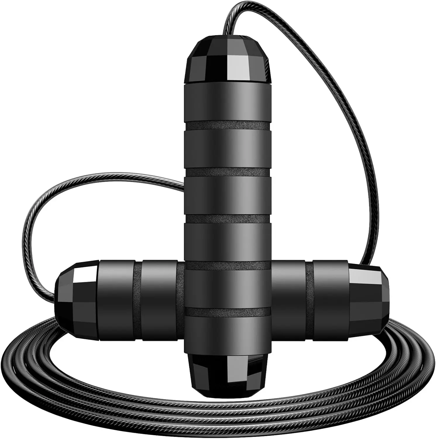 Jump Rope,Tangle-Free Rapid Speed Jump Rope with Ball Bearings for Men,Women ,Adjustable Steel Skipping Rope with Ergonomic Foam Handles,A Ideal Equipment and Accessories for Workout,Exercise,Home Gym