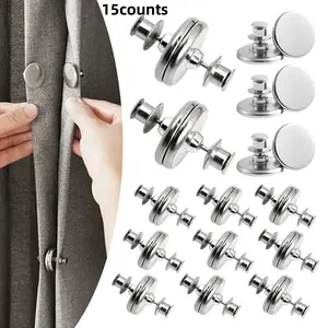 15 Counts Magnetic Window Coverings Clips,Two-Way Magnetic Closure Window Coverings Magnets Reduce Light Infiltration Ensure Curtain Stays Closed for Home Office Bedroom