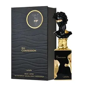 Lattafa His Confession for Men Eau de Parfum Spray 3.4 Ounce Niche Fragrance by Lattafa Bold Arabian Perfume Captivating Scent