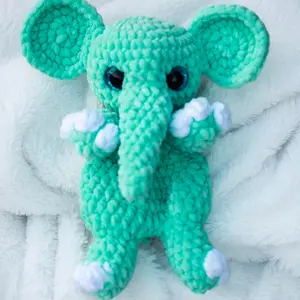 Handmade Crocheted Elephant Snuggler Plush