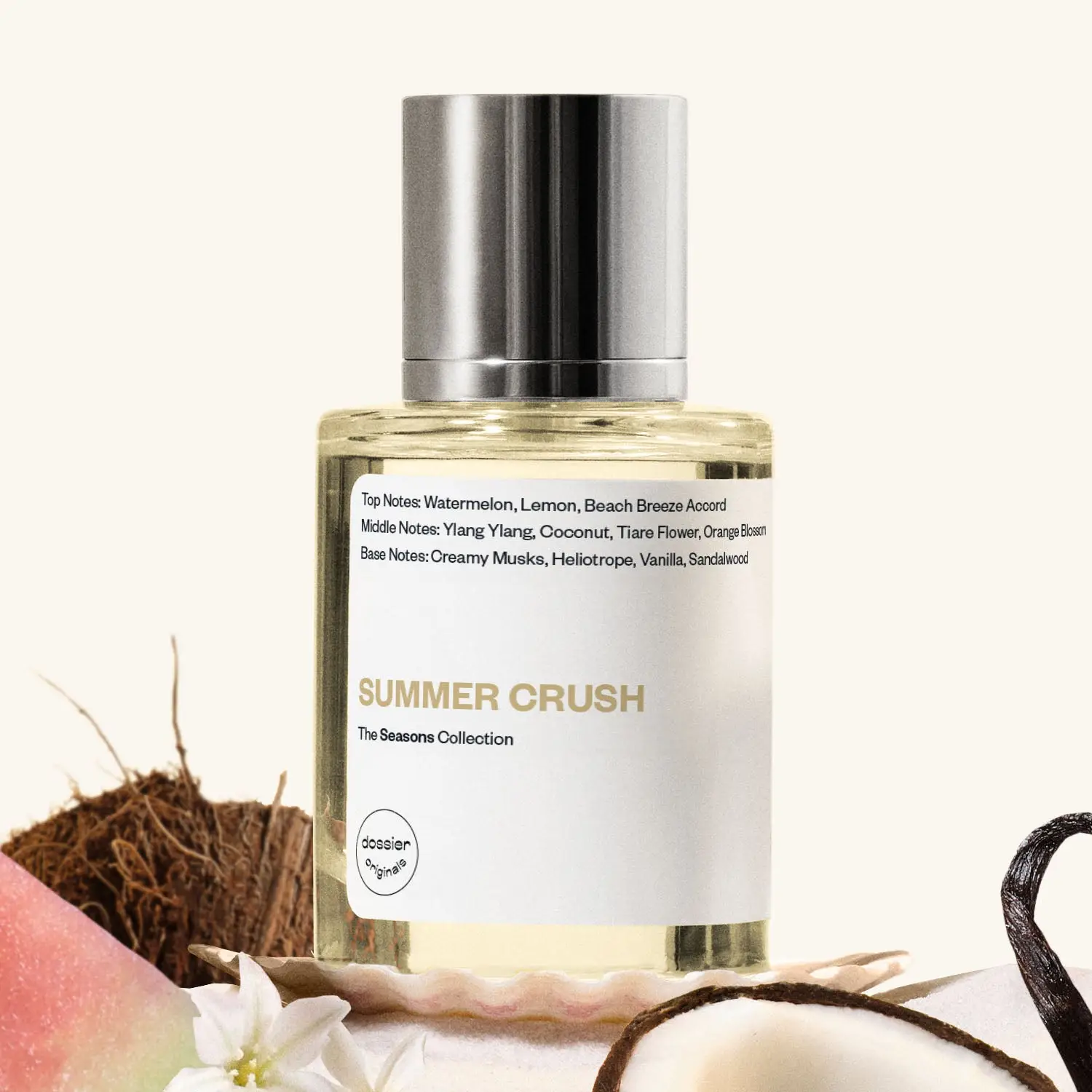 Summer Crush, Dossier Originals, Unisex, Eau de Parfum, 50ml, Watermelon, Coconut, Ylang Ylang, Vanilla, Creamy Musks