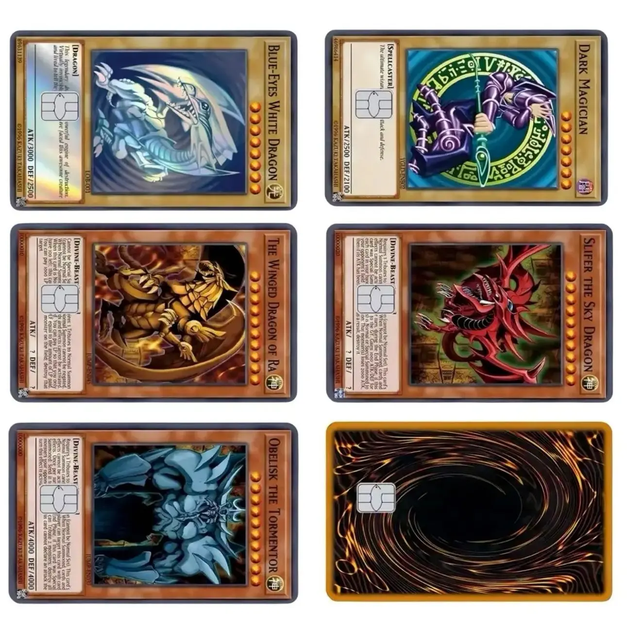 Custom YuGi-Oh Card Game Nostalgic Card Small Chip Holographic Credit Card Decal Sticker Card Skin Vinyl Sticker Card Cover Sticker