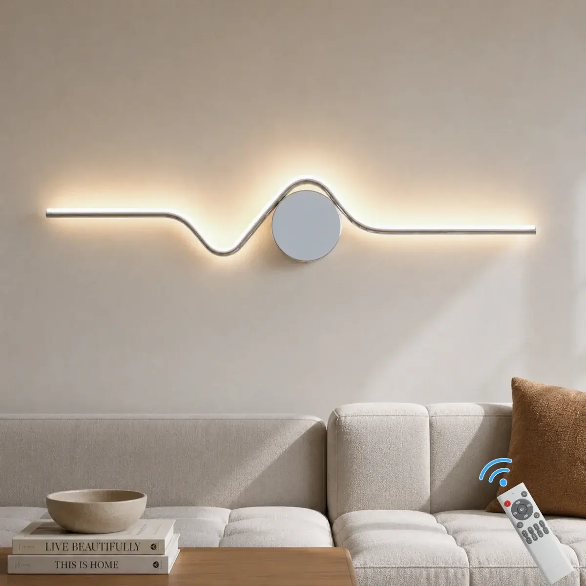 Garwarm Wall lamp LED Wall Sconce Indoor Modern Brass Linear LED Wall Light Fixture Wall Mounted Light Wall Light Fixtures for Living Room Bedroom Hallway Wall Lamp Interior Home