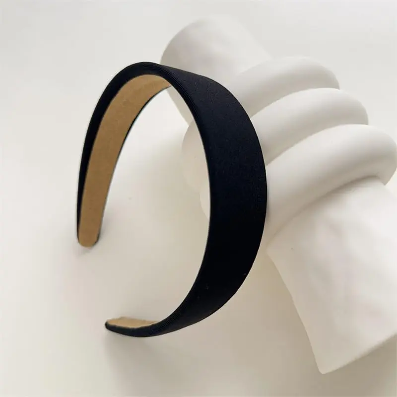 Headbands for Women Trendy 1 Inch White Headband Cute Headbands for Short Hair Women's Fashion Headbands Elastic Hair Bands for Women's Hair Non Slip Plain Hairband Hard Head Band