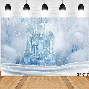 Photography Background Snow Scene Ice Castle Snowflakes Icicles Birthday Party Photo Studio Backdrop