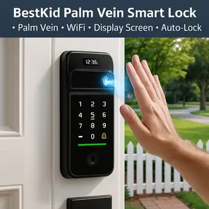 BestKid Palm Vein Smart Door Lock with WiFi, Auto-Lock & Display Screen