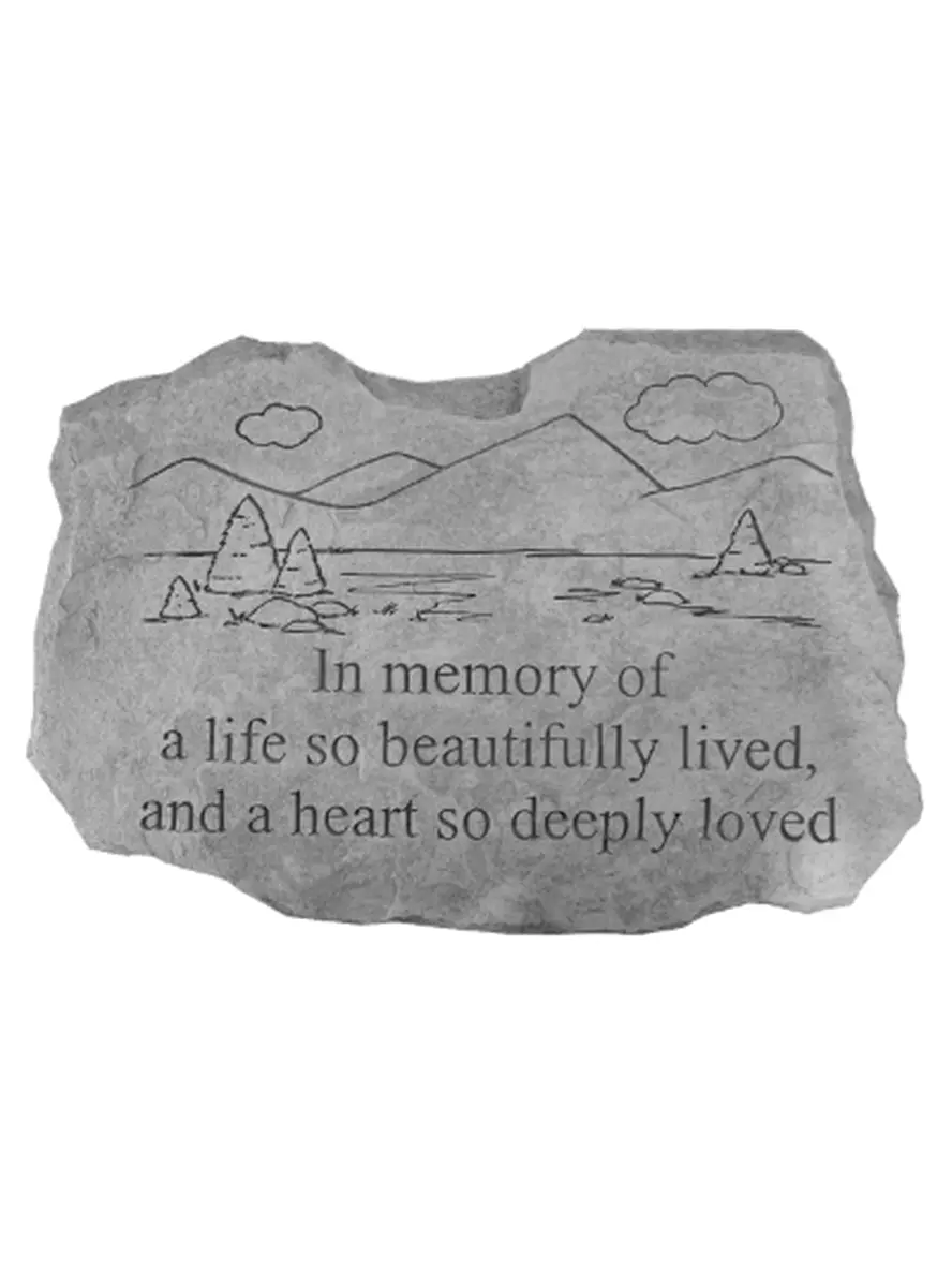 In Memory of a Life Memorial Stone, Artistic Home Decor for Room Display