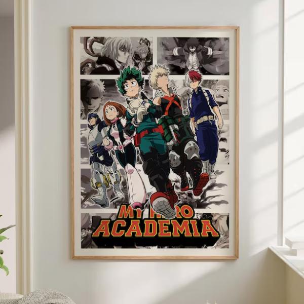 Anime Manga Poster, My Hero Academia Art Print, Curated Manga Panels, Wall Art, Cool Gift for Fans of Deku and Bakugo